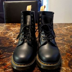 Authentic Doc Marten combat boots-- vegan leather, women's size 11/men's size 10